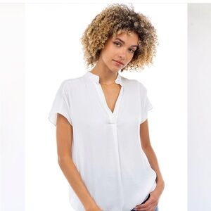 Naked Zebra Classic White Blouse